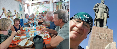 A collage of a group of people eating
Description automatically generated